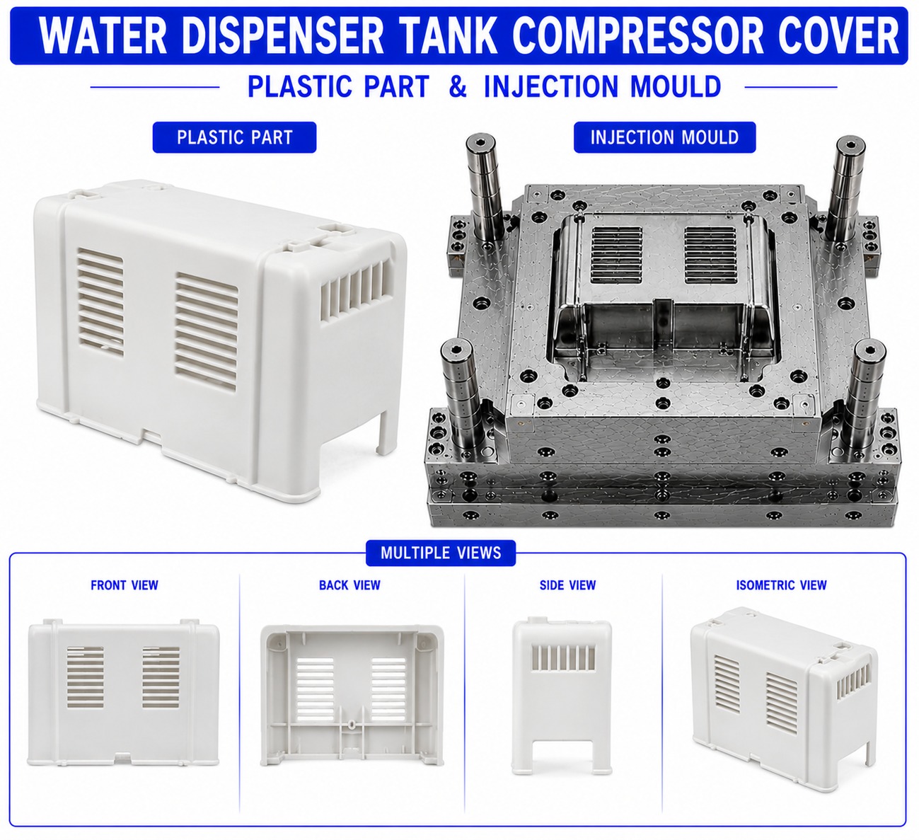 Water Dispenser Plastic Tank Compressor Cover